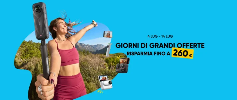 Insta360 Giorni di Grandi Offerte: Risparmia fino a 260€!